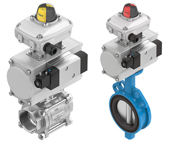 Kugelhahn und Absperrklappe zur Durchflusssteuerung, für Kläranlagen