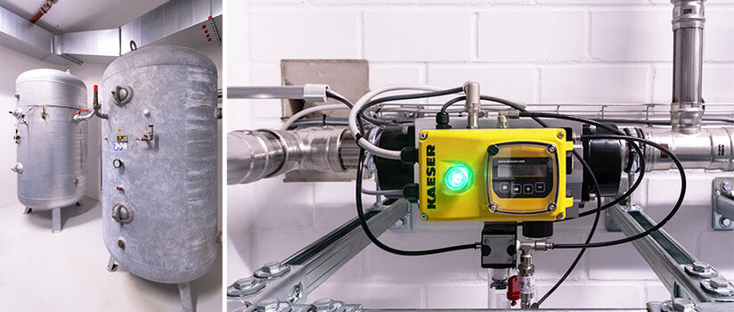 Druckluftspeicherung für Druckluftstation Lebensmittelindustrie