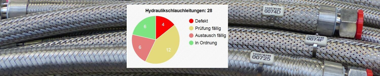 Schlauchmanagement Hydraulik Dashboard