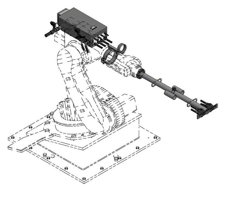 Roboter-Sprühausrichtung Alle Komponenten bis auf den Roboterarm stammen von VOORTMANN