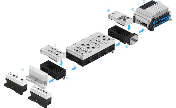 Beispielkonfiguration VTUX Ventilinsel Festo