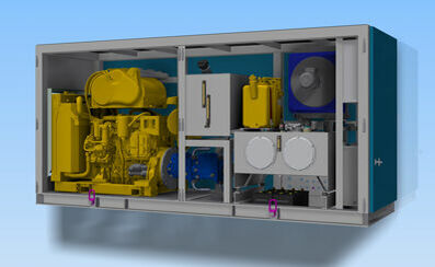 Hydraulikaggregat mit einem Dieselmotor und Elektrosteuerung