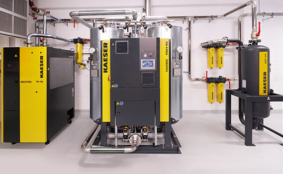 Druckluftstation für Lebensmittelindustrie mit KAESER-Trockner