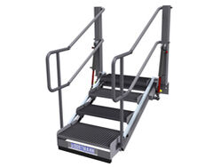 Klapptreppe, 4-stufig, standard Klapptreppe, 4-stufig, hydraulische Ausführung, 800er Stufenbreite