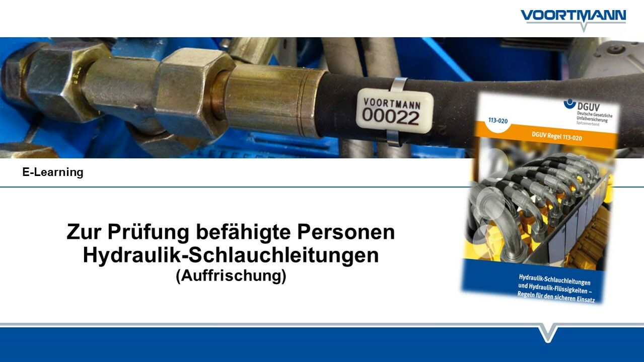 Zur Prüfung befähigte Person Hydraulik Schlauchleitungen