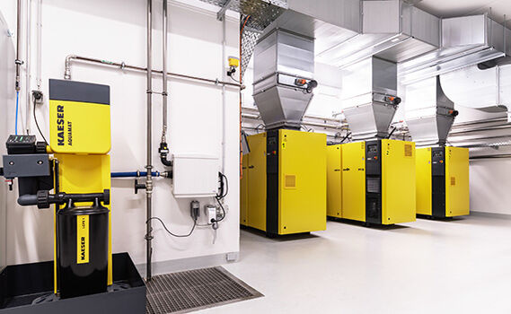 Druckluftstation für die Lebensmittelindustrie mit Kaeser Kompressoren