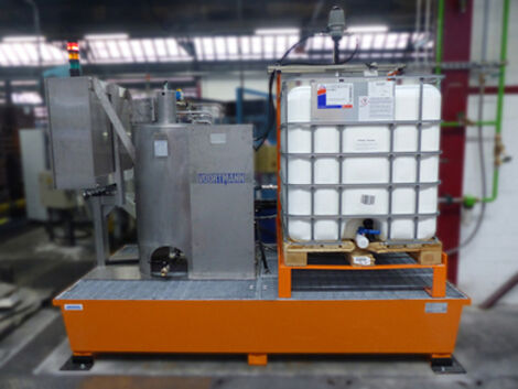 Schmiermittelversorungsanlage Schmiermittelversorgungsanlage mit Touchpanel zur Bedienung