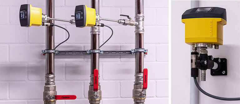 Volumenstrom und Raum- und Ansaugbedingungen Messgerät für Druckluftstation