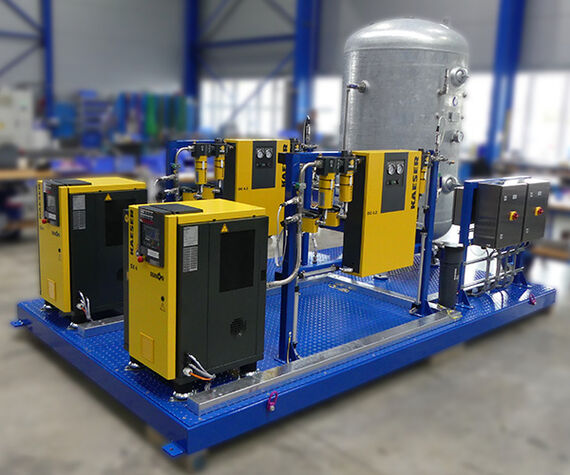 Kompressor Druckluft für Steuerungstechnik Kläranlagen