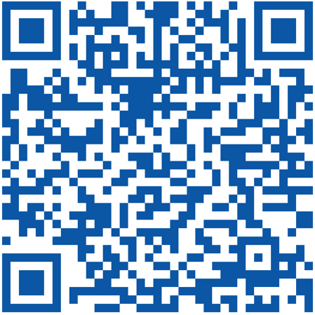 Blauer QR-Code zur Ausbildungsseite von VOORTMANN