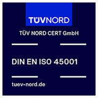 TÜV Nord Logo DIN EN ISO 45001 - VOORTMANN