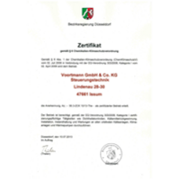 Zertifikat Chemikalien-Klimaschutzverordnung Zertifikat Chemikalien-Klimaschutzverordnung