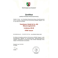 Zertifikat Chemikalien-Klimaschutzverordnung Zertifikat Chemikalien-Klimaschutzverordnung