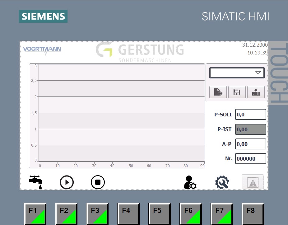 Touch-Display Membranprüfstand