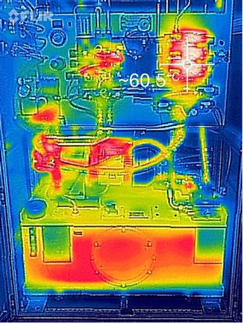 Wärmebild der Anlage vor der Hydraulikoptimierung