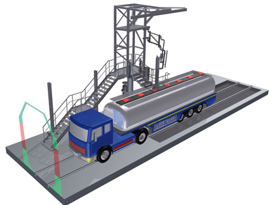 Arbeitsbereichsplan Tankwagenverladung - komplette Verladestation